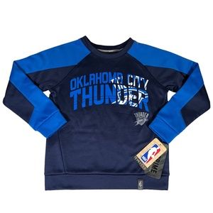 NBA OKLAHOMA CITY THUNDER SWEATSHIRT KIDS MEDIUM 5/6 OKC TEK WARM